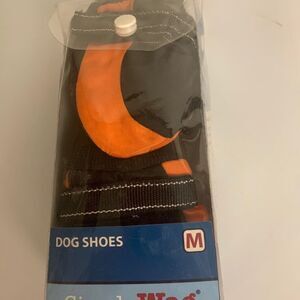 Dog Shoes Simply Wag Orange And Black Sz M